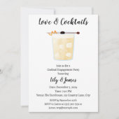 Invitation Watercolor Cocktail Engagement Party (Devant)