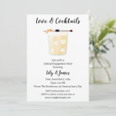 Invitation Watercolor Cocktail Engagement Party (Debout devant)