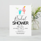 Invitation Watercolor Cocktail Painted Fête des mariées Event (Debout devant)