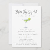Invitation Watercolor Cocktail Party Margarita Wedding shower (Devant)