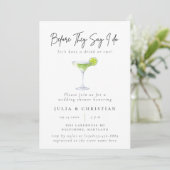 Invitation Watercolor Cocktail Party Margarita Wedding shower (Debout devant)