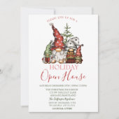 Invitation Watercolor Cute Gnomes Family Open House (Devant)