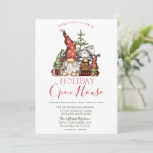 Invitation Watercolor Cute Gnomes Family Open House (Debout devant)