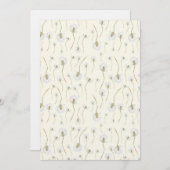 Invitation Watercolor Dandelion Flowers Seamless Pattern (Devant / Derrière)