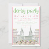 Invitation Watercolor Derby Party Iconic Racetrack Elegant (Devant)