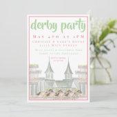 Invitation Watercolor Derby Party Iconic Racetrack Elegant (Debout devant)