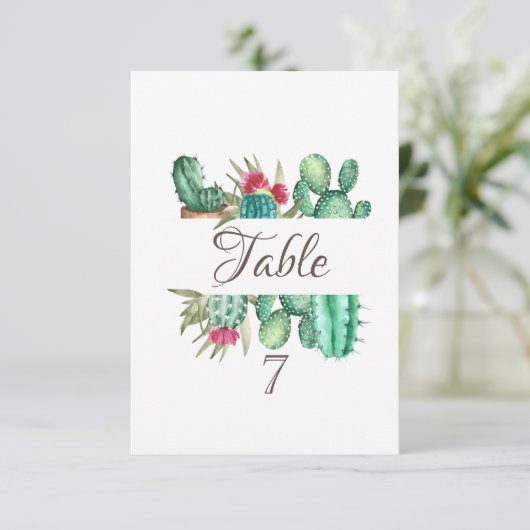 Invitation Watercolor Desert Cactus (Debout devant)