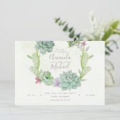 Invitation Watercolor Desert Cactus Mariage Succulent (Debout devant)