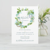 Invitation Watercolor Desert Cactus Succulents fête d'anniver (Debout devant)