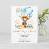 Invitation Watercolor Desert Yeehaw Cowboy Baby shower (Debout devant)