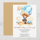 Invitation Watercolor Desert Yeehaw Cowboy Baby shower (Devant / Derrière)