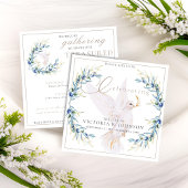 Invitation Watercolor Dove & Olive Branch Fête de la vie