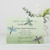 Invitation Watercolor Dragonflies baby (Debout devant)