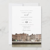 Invitation Watercolor Dublin Irlande Skyline River Mariage (Devant)