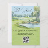Invitation Watercolor Elegant Golf Wedding w/Details  (Dos)