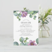 Invitation Watercolor Eucalyptus 2025 Graduation Party (Debout devant)