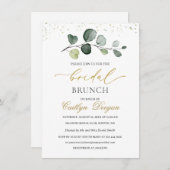 Invitation Watercolor Eucalyptus Foliage Bridal Brunch (Devant / Derrière)