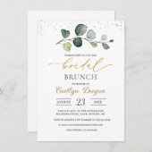 Invitation Watercolor Eucalyptus Foliage Bridal Brunch (Devant / Derrière)