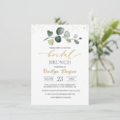 Invitation Watercolor Eucalyptus Foliage Bridal Brunch (Debout devant)