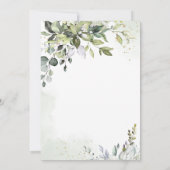 Invitation Watercolor Eucalyptus Green Graduation Party (Dos)