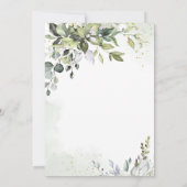 Invitation Watercolor Eucalyptus Green Graduation Party (Dos)