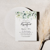 Invitation Watercolor Eucalyptus Greenery Wedding Breakfast