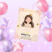 Invitation Watercolor Fairy Princess Custom Photo Birthday