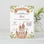Invitation Watercolor Fairytale Castle Anniversaire de enfant (Debout devant)