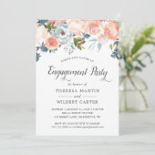Invitation Watercolor Fall Floral Mariage Engagement Party (Debout devant)