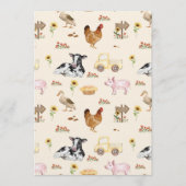 Invitation Watercolor Farm Scene Seamless Pattern (Devant)