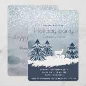Invitation Watercolor, fête d'hiver (Devant / Derrière)