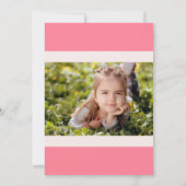 Invitation Watercolor Fleur sauvage 1er anniversaire Mauve Gi (Dos)