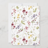 Invitation Watercolor Fleur sauvage & Gold Graduation Party (Dos)