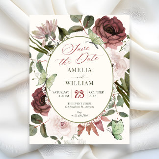 Invitation Watercolor floral 