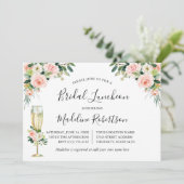 Invitation Watercolor Floral Calligraphie Pink Bridal Luncheo (Debout devant)