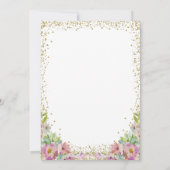 Invitation Watercolor Floral Citrouille Thanksgiving Invitati (Dos)