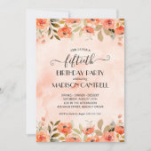 Invitation Watercolor Floral fête d'anniversaire (Devant)