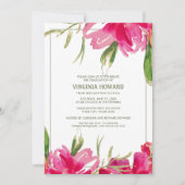 Invitation Watercolor Floral, Fête de graduation photo (Devant)