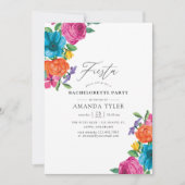 Invitation Watercolor Floral Fiesta Bachelorette Party (Devant)