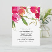 Invitation Watercolor Floral Graduation Party (Debout devant)