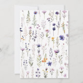 Invitation Watercolor Floral Storybook Baby shower garçon (Dos)