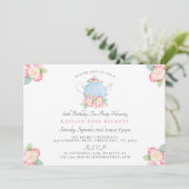 Invitation Watercolor Floral Tea Party | Anniversaire (Debout devant)