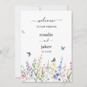 Invitation watercolor floral wedding  (Devant)