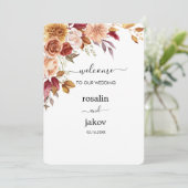 Invitation watercolor floral wedding (Debout devant)