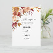 Invitation watercolor floral wedding (Debout devant)
