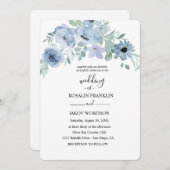 Invitation watercolor floral wedding (Devant / Derrière)