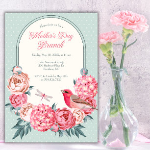 Invitation Watercolor Floral Whimsical Mère's Day Brunch