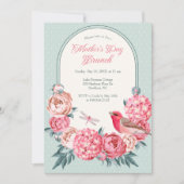 Invitation Watercolor Floral Whimsical Mère's Day Brunch (Devant)