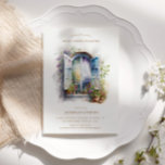 Invitation Watercolor floral window bridal shower staycation<br><div class="desc">Gorgeous watercolor floral windows paired with elegant script for your special occasion invites. Check our store for more items from this collection,  or contact us through chat or email for any special request.</div>