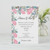 Invitation Watercolor Florals Wedding (Debout devant)